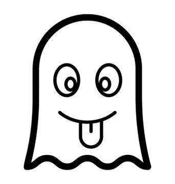 Tongue Out Ghost Stock Illustration