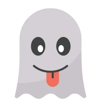 Tongue Out Ghost Stock Illustration