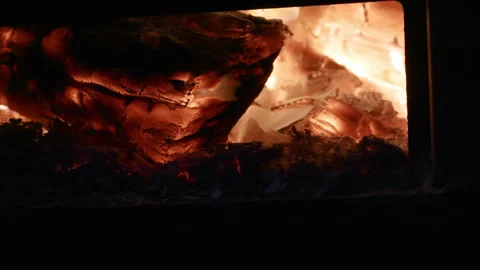 Tongues of flame in a fire. Stock Footage 270041469