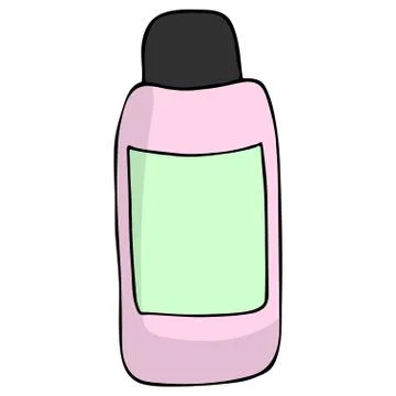Tonic bottle with label, hand drawn doodle sketch Stock Illustration