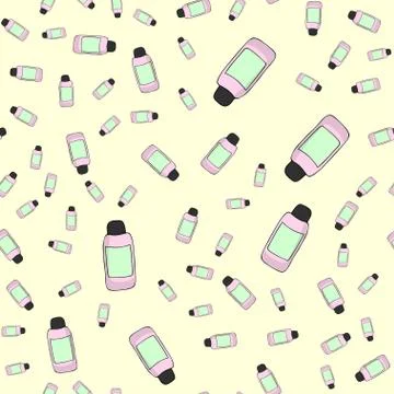 Tonic bottle seamless pattern Stock Illustration