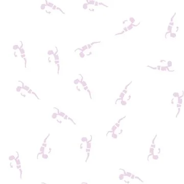 Tonic labyrinthine reflex glyph seamless pattern Stock Illustration