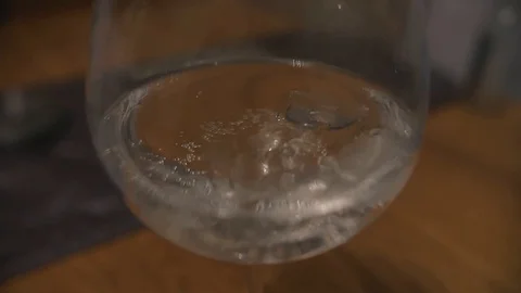 Tonic Water Bubbles In Glass Stock Footage 101716724
