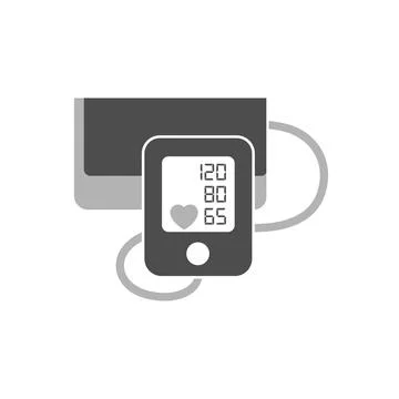 Tonometer flat simple vector icon isolated on white background Stock Illustration