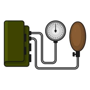 Tonometer. Flat Style Illustration on White Background. Vector 库存插图