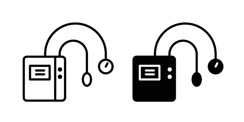 Tonometer icon bundle for website design projects Stock Illustration