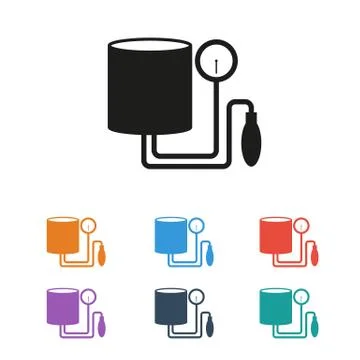 Tonometer Icon. Simple flat metro design style. Outline Icon. Flat design sty Stock Illustration