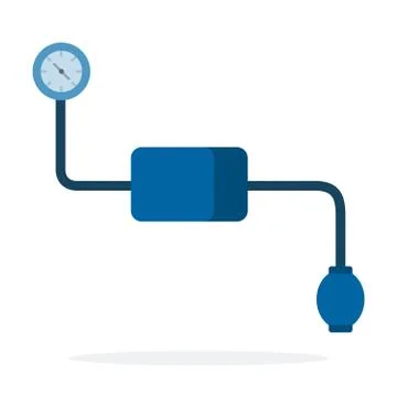 Tonometer vector flat material design isolated object on white background. Stock Illustration