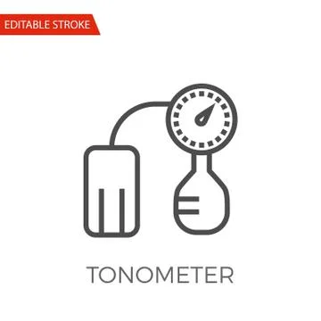 Tonometer Vector Icon Stock Illustration