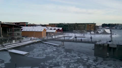 Tønsberg Harbor in Winter 1 Stock Footage 232492042