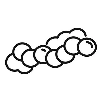 Tonsillitis bacteria icon outline . Tonsil anatomy Stock Illustration