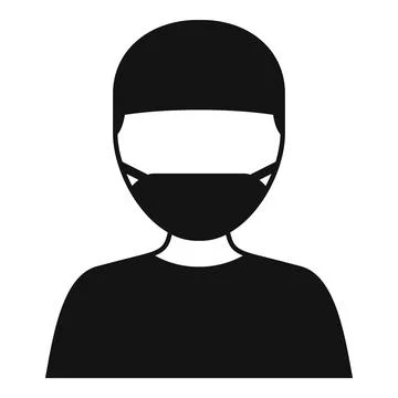 Tonsillitis doctor icon simple vector. Mouth anatomy Stock Illustration