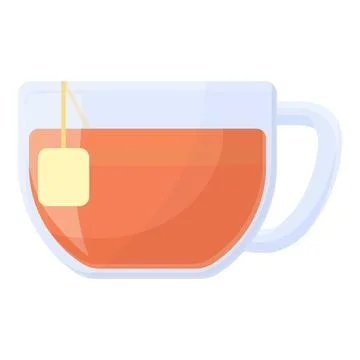 Tonsillitis hot tea icon cartoon vector. Cough bacterium Stock Illustration