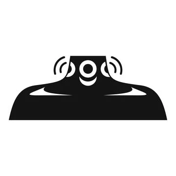 Tonsillitis icon simple . Mouth tonsil Stock Illustration