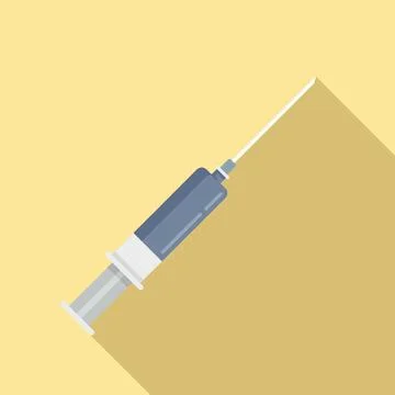 Tonsillitis injection icon flat . Inflammation disease Stock Illustration
