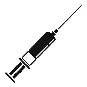 Tonsillitis injection icon simple vector. Inflammation disease Stock Illustration
