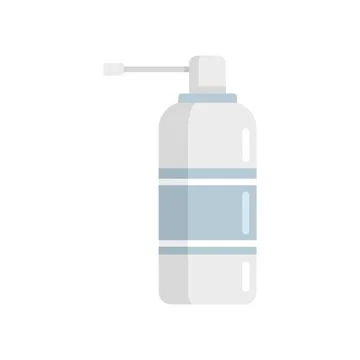Tonsillitis spray icon flat vector. Tonsil mouth Stock Illustration