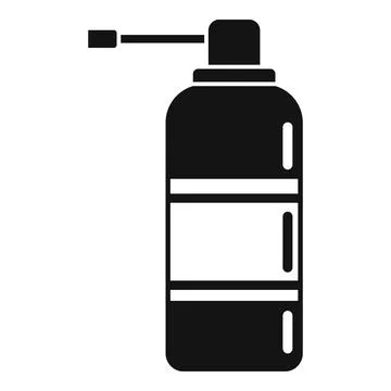 Tonsillitis spray icon simple . Tonsil mouth Stock Illustration
