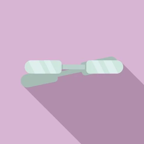 Tonsillitis sticks icon flat vector. Throat tonsil Stock Illustration