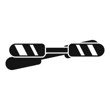 Tonsillitis sticks icon simple . Throat tonsil Stock Illustration