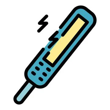 Tonsillitis test icon color outline vector Stock Illustration