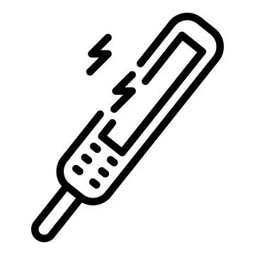 Tonsillitis test icon, outline style Stock Illustration