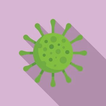 Tonsillitis virus icon flat . Throat tonsil Stock Illustration