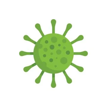 Tonsillitis virus icon flat vector. Throat tonsil Stock Illustration
