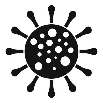 Tonsillitis virus icon simple . Throat tonsil Stock Illustration