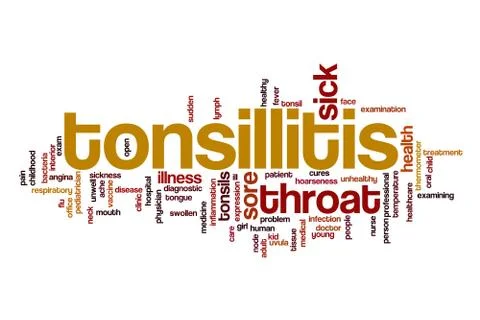 Tonsillitis word cloud concept Stock Illustration
