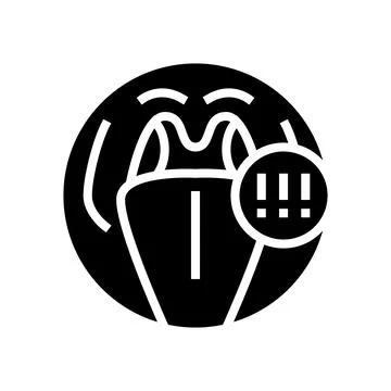 Tonsils adenoid problems glyph icon vector illustration Stock Illustration