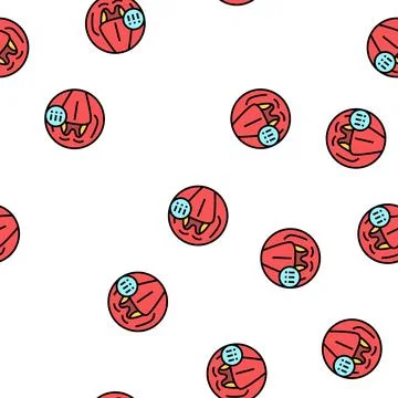 Tonsils adenoid problems vector seamless pattern Stock Illustration