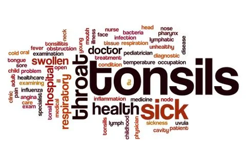 Tonsils word cloud Stock Illustration