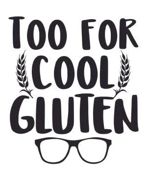 Too Cool for Gluten Stock Illustration