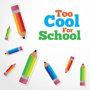 Too Cool for School Vector Background Stock Illustration