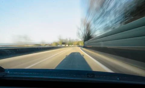 Too fast on the freeway 스톡 사진
