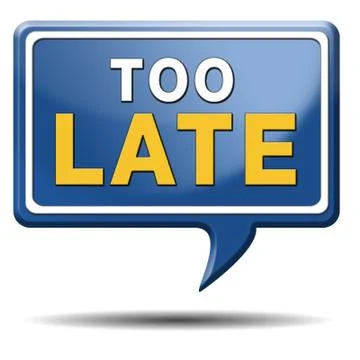 Too late Stock Illustration
