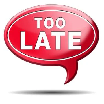 Too late Stock Illustration