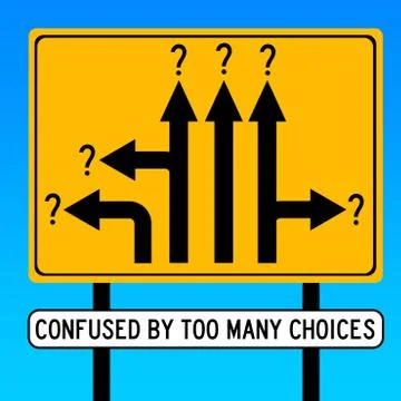 Too many choices Stock Illustration