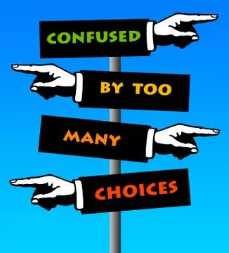 Too many choices Stock Illustration
