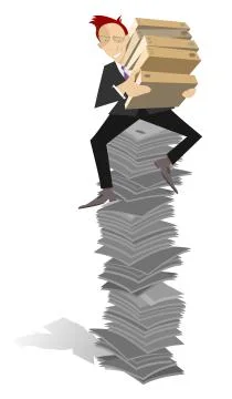 Too many documents Stock Illustration