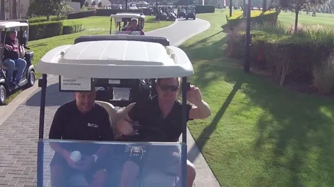 Too many Golf Carts around area  Video stock 64051585