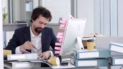 Too Many Task For Me Stock Footage 60857661