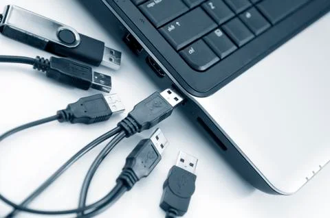 Too many usb cable. Stock Photos