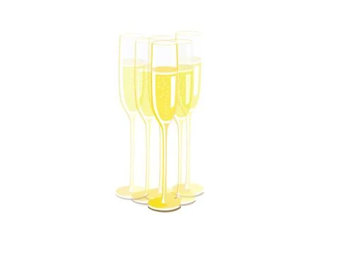 Too much champagne - drunk Stock Illustration