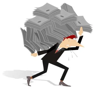Too much documents Stock Illustration
