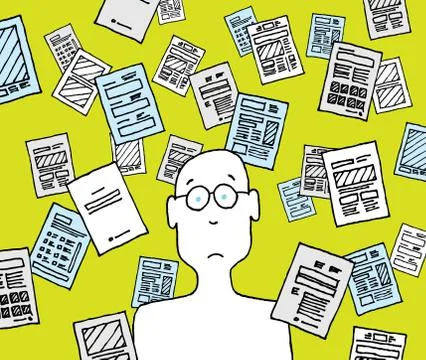 Too much information Stock Illustration