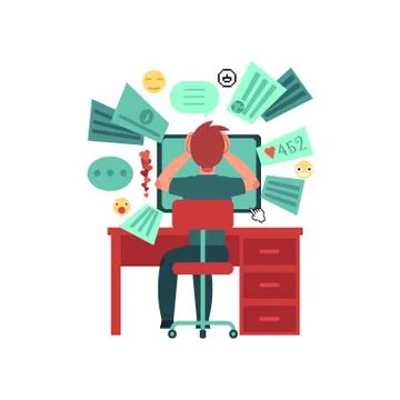 Too much information in network. Stock Illustration