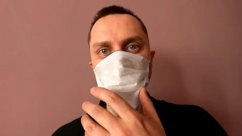 Took off the mask and under it a terrible face. Stock Footage 126277550