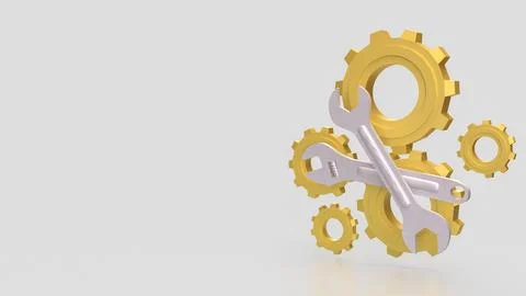 The Tool and Gear for fix or repair concept 3d Rendering. Stock Illustration